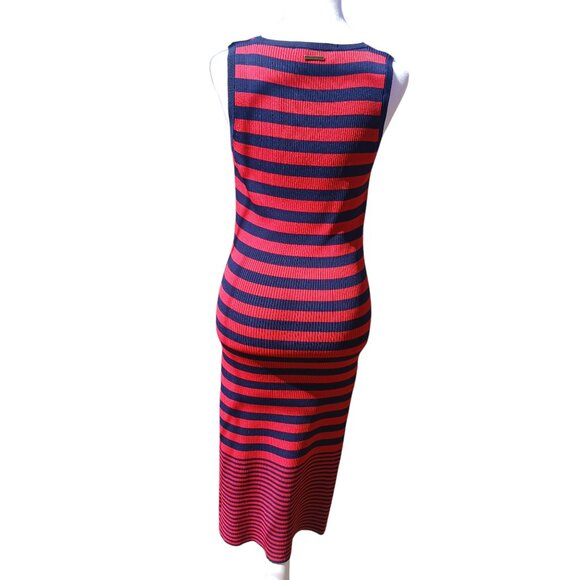 Michael Kors, NWT, Navy and Red Striped, Ribbed Knit, Tank Dress, Large , Midi - Picture 5 of 16